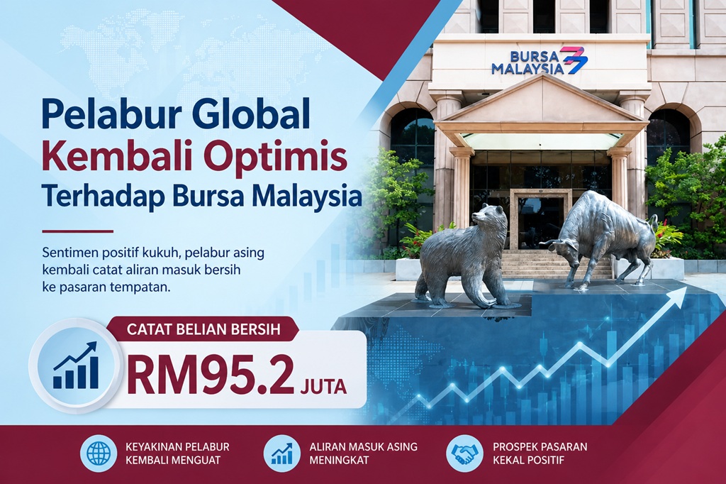 Pelabur Global Kembali Optimis Terhadap Bursa Malaysia, Catat Belian Bersih RM95.2 Juta